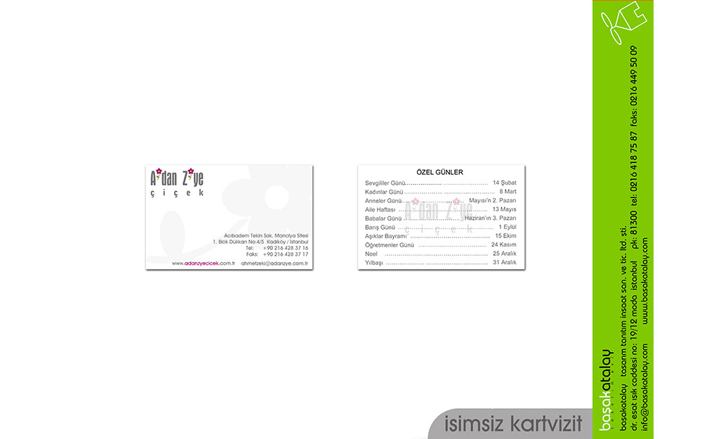 A'DAN Z'YE ÇIÇEK